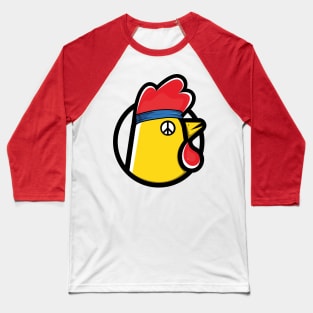 Hippie Chicken Baseball T-Shirt